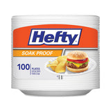 Hefty® Soak Proof Tableware, Foam Plates, 8.88" dia, White, 100/Pack (RFPD28100) Pack of 100