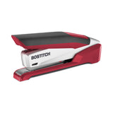 Bostitch® InPower Spring-Powered Desktop Stapler with Antimicrobial Protection, 28-Sheet Capacity, Red/Silver (ACI1117) Each