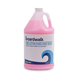 Boardwalk® Mild Cleansing Pink Lotion Soap, Cherry Scent, Liquid, 1 gal Bottle, 4/Carton (BWK410CT) Case of 4