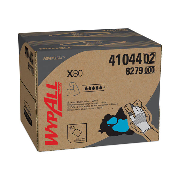 WypAll® X80 Cloths, HYDROKNIT, BRAG Box, 11.1 x 16.8, White, 160/Carton (KCC41044)
