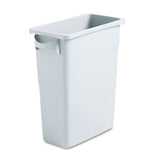 Rubbermaid® Commercial Slim Jim Waste Container with Handles, 15.9 gal, Plastic, Light Gray (RCP1971258) Each