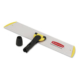 Rubbermaid® Commercial HYGEN™ HYGEN Quick Connect S-S Frame, Wet/Dry Mop 17.19w x 3d, Aluminum, Yellow (RCPQ560) Each