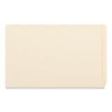 Universal® Deluxe Reinforced End Tab Folders, Straight Tabs, Legal Size, 0.75" Expansion, Manila, 100/Box (UNV13350) Box of 100