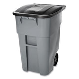 Rubbermaid® Commercial Square Brute Rollout Container, 50 gal, Molded Plastic, Gray (RCP9W27GY) Each