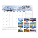 AT-A-GLANCE® Seascape Panoramic Desk Pad, Seascape Panoramic Photography, 22 x 17, White Sheets, Clear Corners, 12-Month (Jan-Dec): 2026 (AAG89803) Each