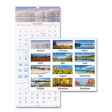 AT-A-GLANCE® Scenic Three-Month Wall Calendar, Landscape Photography, 12 x 27, White Sheets, 14-Month: Dec 2025 to Jan 2027 (AAGDMW50328) Each