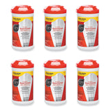 Sani Professional® No-Rinse Sanitizing Multi-Surface Wipes, Unscented, White, 95/Container, 6/Carton (NICP56784) Case of 6