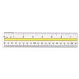 Westcott® Acrylic Data Highlight Reading Ruler With Tinted Guide, 15" Long, Clear/Yellow (ACM10580) Each