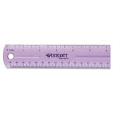 Westcott® 12" Jewel Colored Ruler, Standard/Metric, Plastic (ACM12975) Each
