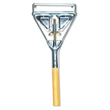 Boardwalk® Quick Change Metal Head Mop Handle for No. 20 and Up Heads, 62" Wood Handle (BWK605) Each