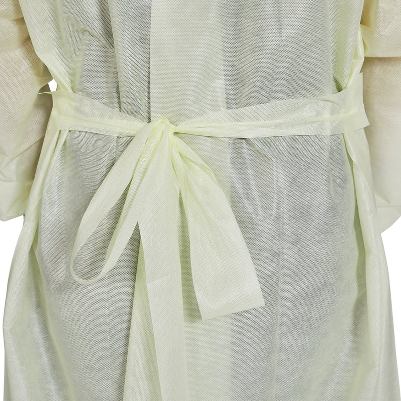 McKesson Protective Procedure Gown One Size Fits Most Yellow NonSterile AAMI Level 2 Disposable (1247993_BG) 10/BG
