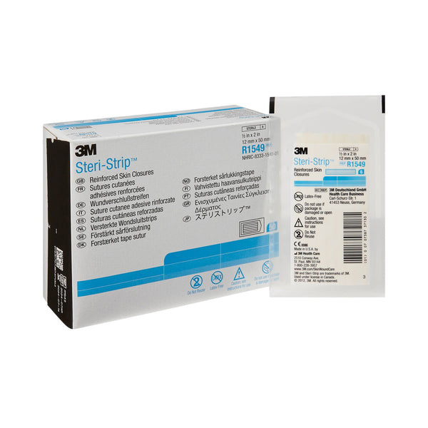 Steri-Strip™ Skin Closure Strip 1/2 X 2 Inch Nonwoven Material Reinforced Strip White (237687_BX) 50/BX