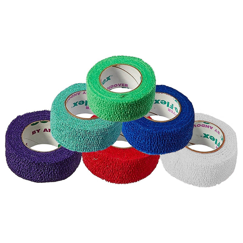 CoFlex® Cohesive Bandage 1-1/2 Inch X 5 Yard Self-Adherent Closure Teal / Blue / White / Purple / Red / Green NonSterile 14 lbs. Tensile Strength (257212_EA) 1/EA