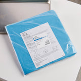 McKesson Sterilization Wrap Blue 15 X 15 Inch Single Layer Cellulose Steam / EO Gas (1156117_BX) 1/BX