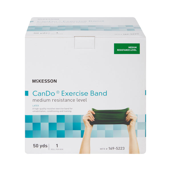 McKesson CanDo® Exercise Resistance Band Green 5 Inch X 50 Yard Medium Resistance (1073308_EA) 1/EA