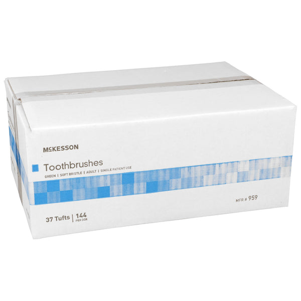 McKesson Toothbrush Green Adult Soft (888502_EA) 1/EA