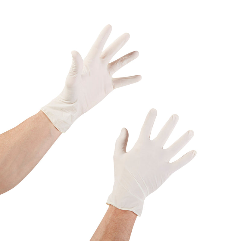 McKesson Confiderm® Exam Glove Small NonSterile Latex Standard Cuff Length Textured Fingertips Ivory Not Rated (921592_BX) 100/BX