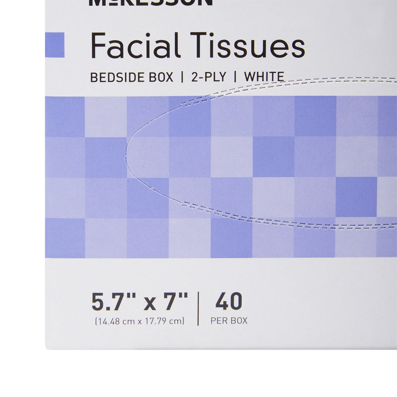 McKesson Facial Tissue White 5-7/10 X 7 Inch 40 Count (1040597_BX) 40/BX
