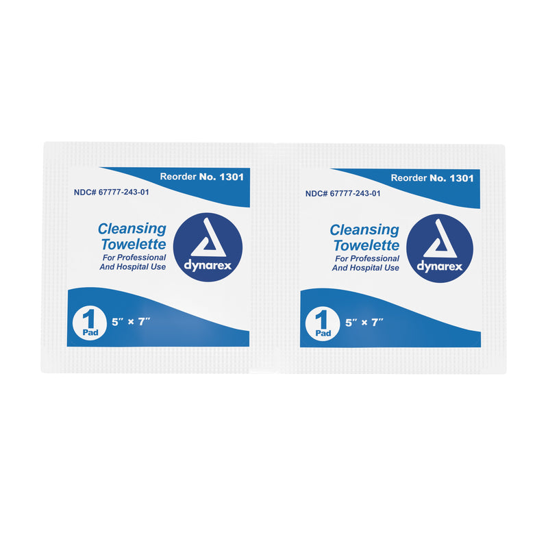 Dynarex® Antiseptic Skin Towelette Individual Packet Scented 100 Count (809891_CS) 1000/CS