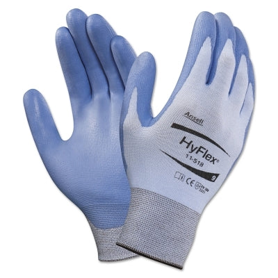 Ansell 11-518 Polyurethane Palm Coated Gloves, Size 11, Blue/Gray (012-11-518-11) 12 PR / DZ
