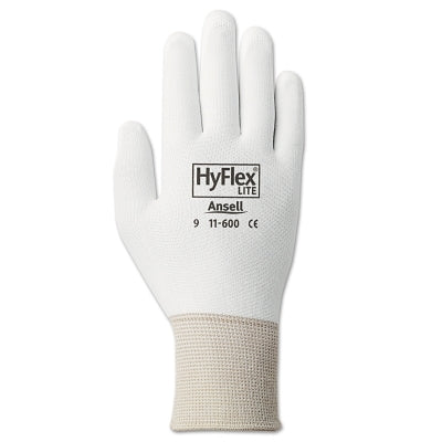 Ansell 11-600 Palm-Coated Gloves, Size 10, White (012-11-600-10-WH) 144 PR / CA