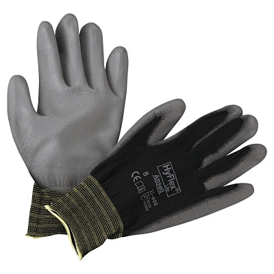 Ansell 11-600 Palm-Coated Gloves, Size 8, Black (012-11-600-8-BK) 12 Pairs