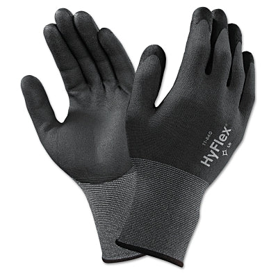 Ansell 11-840 Nitrile Foam Palm Coated Gloves, Size 6, Black (012-11-840-6) 1 Pair