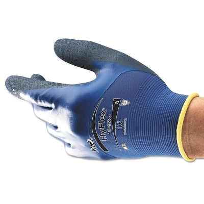 Ansell 11-925 Oil Repellent Gloves, Nitrile/Nylon/Spandex, Size 9, Blue/Black (012-11-925-9) 12 PR / DZ