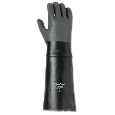 Ansell Scorpio Chemical Resistant Gloves, Rough, Size 10, Cotton Lining, Black/Gray (012-19-024-10) 12 PR / DZ