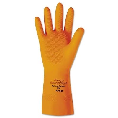 Ansell 87-208 Latex Gloves, Size 9, Orange (012-87-208-9) 144 PR / CA