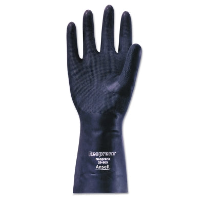 Ansell Neoprene Gloves, 11, Black (012-29-865-11) 12 PR / DZ