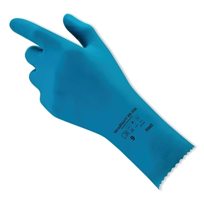 Ansell 88-356 Light-Duty Natural Latex Rubber Gloves, Size 9, Blue (012-356-9) 144 PR / CA