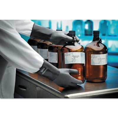 Ansell ChemTek Protective Gloves, Black, Size 10 (012-38-514-10) 1 Pair