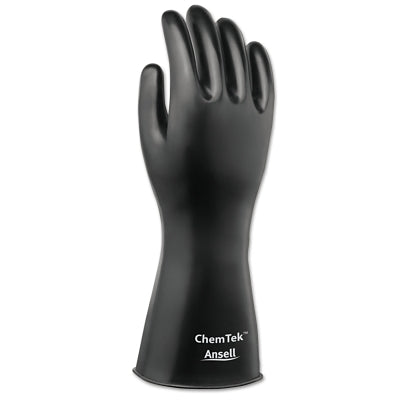 Ansell AlphaTec Butyl Gloves, Rough, Size 8, Black (012-38-514-8) 1 Pair
