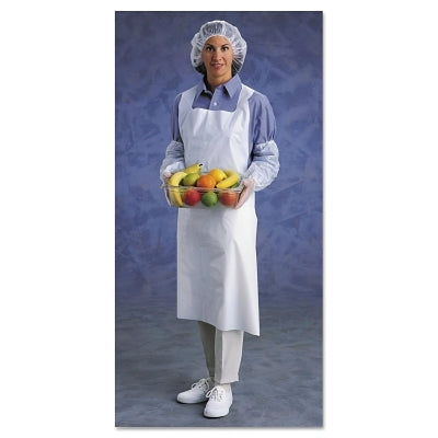 Ansell Disposable Polyethylene Aprons, 28 in x 45 in, White (012-54-290) Box of 100