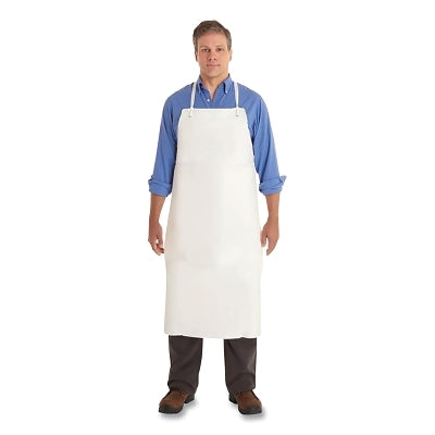 Ansell PVC Adjustable Apron, 56-101, 18 mil, 48 in Ties, 33 in W, 44 in L, White (012-56-101-35x45) 12 EA / DZ