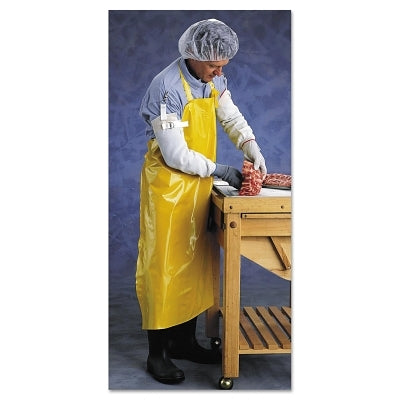 Ansell Neoprene Apron, 35 in W, 45 in L, Neoprene, Yellow (012-56-400-35X45) 12 EA / CA
