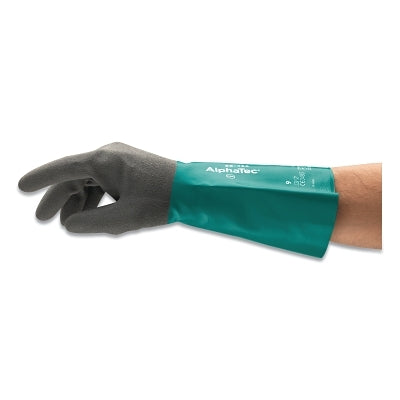 Ansell AlphaTec® Nitrile Gloves, Size 9, Gray, 16 mil (012-58-435-9) 12 PR / DZ