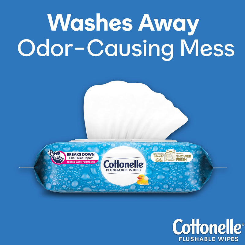 Cottonelle® FreshCare® Flushable Personal Wipe Soft Pack Scented 42 Count (1234280_CS) 504/CS