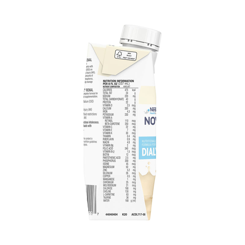 Novasource® Renal Oral Supplement Vanilla Flavor Liquid 8 oz. Carton (1178536_EA) 1/EA