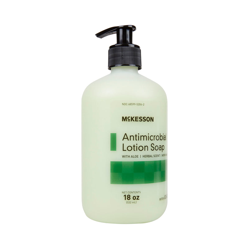 McKesson Antimicrobial Soap Lotion 18 oz. Pump Bottle Herbal Scent (937908_EA) 1/EA