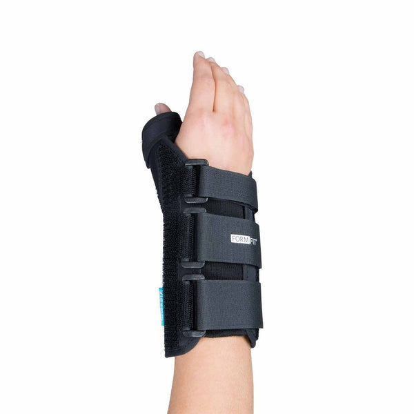 Ossur® Formfit® Wrist Brace with Thumb Spica Aluminum / Cotton / Polyester Left Hand Black Medium (341418_EA) 1/EA