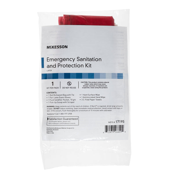 McKesson Emergency Sanitation and Protection Kit McKesson (1089733_CS) 100/CS
