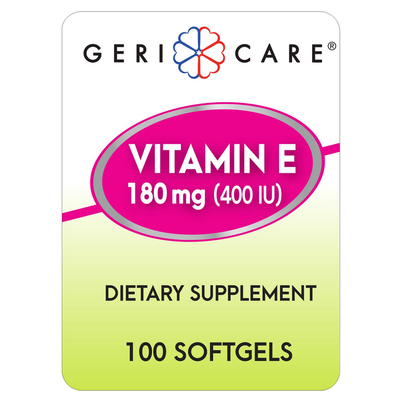 Geri-Care® Vitamin Supplement Vitamin E 400 IU Strength Softgel 100 per Bottle (742181_CS) 12/CS