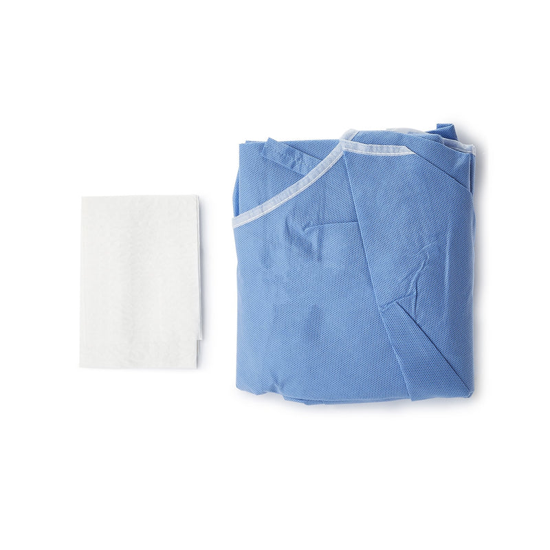 McKesson Non-Reinforced Surgical Gown with Towel 3X-Large Blue Sterile AAMI Level 3 Disposable (1104455_CS) 24/CS