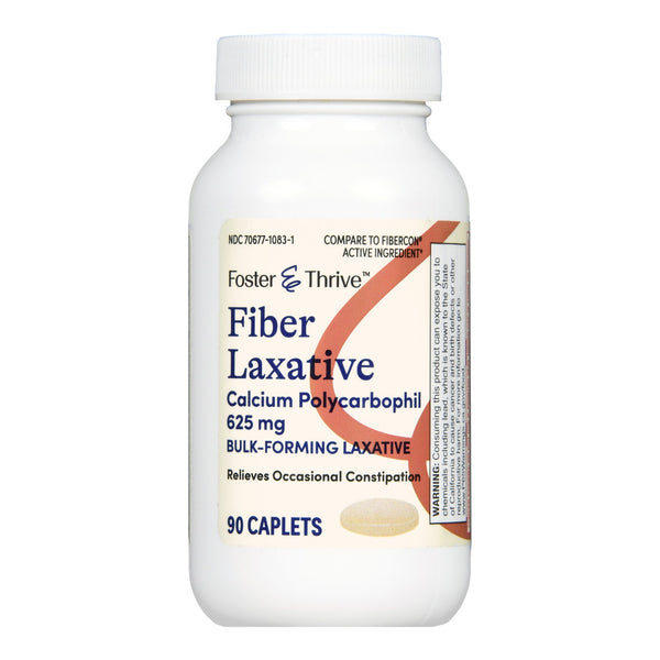 Foster & Thrive™ Laxative Unflavored Caplet 90 per Bottle 625 mg Strength Calcium Polycarbophil (1235093_BT) 1/BT