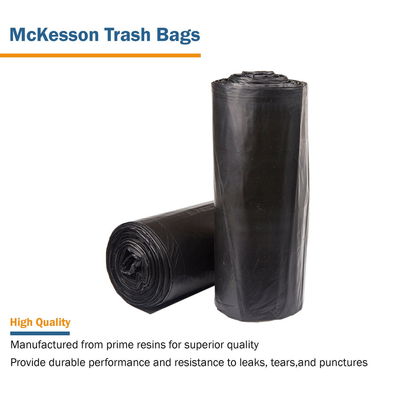 McKesson Trash Bag 56 gal. Black LLDPE 1.5 mil 43 X 47 Inch Star Seal Bottom Coreless Roll (1137659_CS) 100/CS