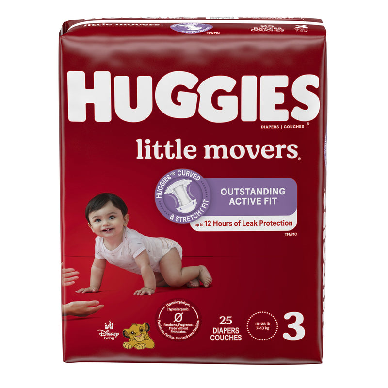 Huggies® Little Movers Unisex Baby Diaper Size 3 Disposable Moderate Absorbency (1128667_PK) 25/PK