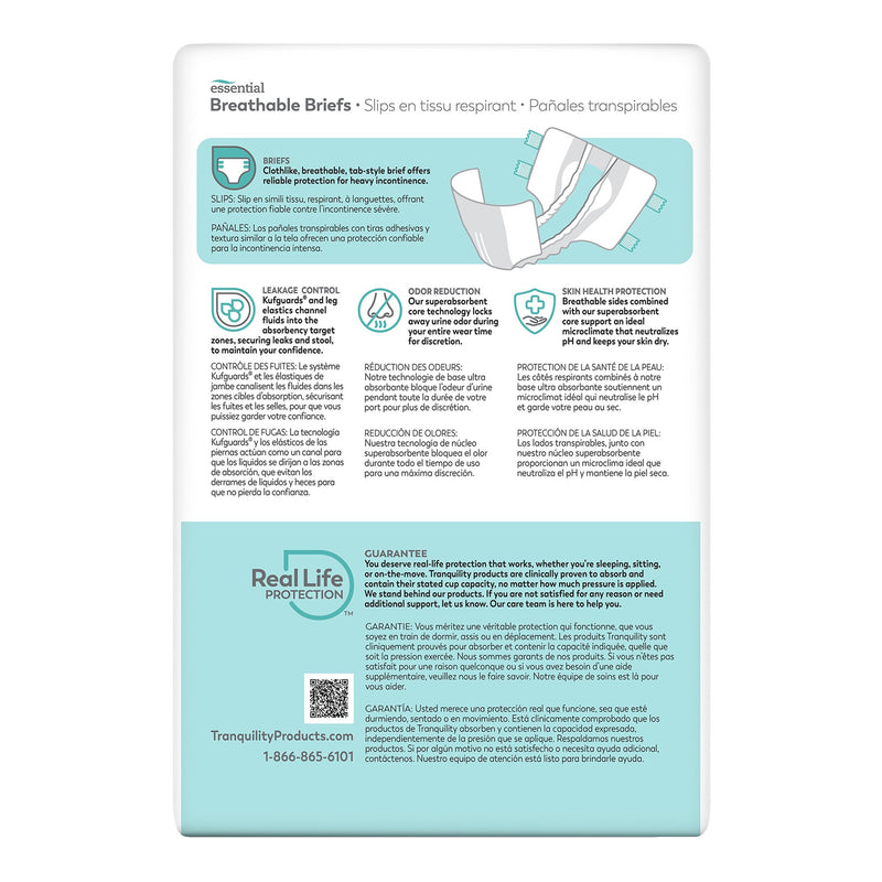 Tranquility® Essential Unisex Incontinence Brief X-Large Disposable Heavy Absorbency (1198169_BG) 8/BG