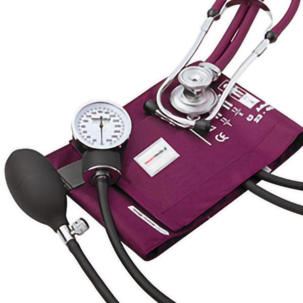 McKesson Brand Reusable Aneroid / Stethoscope Set 23 to 33 cm Adult Cuff Dual Head Sprague Stethoscope Pocket Aneroid (1067623_EA) 1/EA